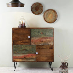 Viggo Solid Wood Hand Carved Cabinet