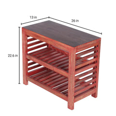 Vintage Red Shoe Cabinet - Fabuliv