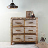 Adrien Solid Wood Hand Carved Cabinet