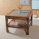Cheveron Teak Coffee Table
