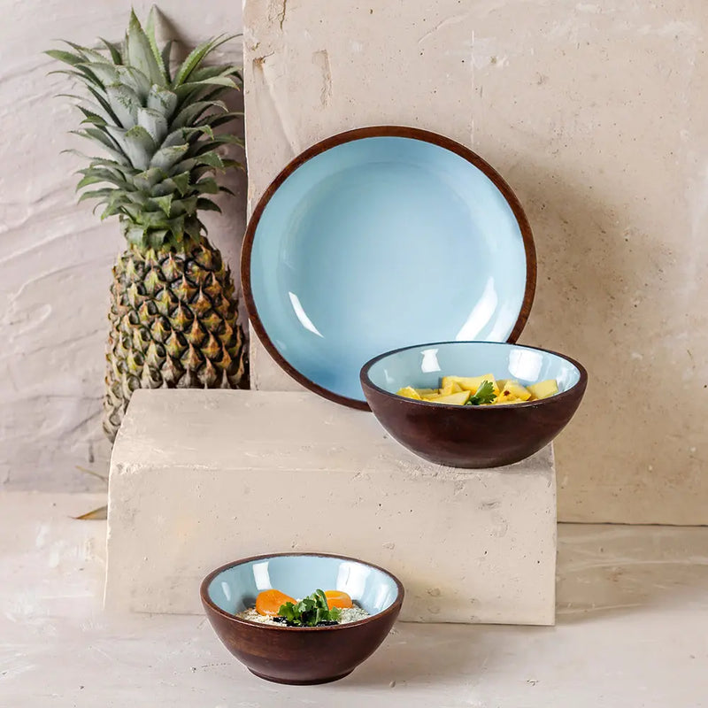 Blueberry Wooden Serving Bowl in 3 Sizes - Fabuliv
