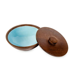 Blueberry Flat lid Wooden Bowl - Fabuliv