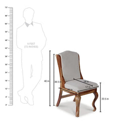 Nicole Solid Wood Chair with Upholstery - Fabuliv