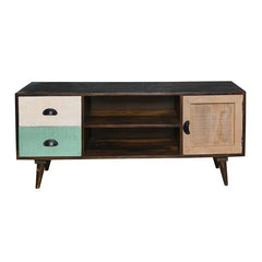 Striado Solid Wood TV Unit - Fabuliv