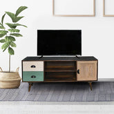 Striado Solid Wood TV Unit - Fabuliv