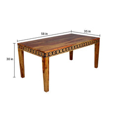 Solid Wood Six Seater Dining Table