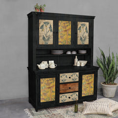 Black Beauty Solid Wood Buffet & Sideboard Cabinet - Fabuliv