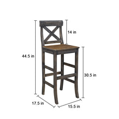 Delfina Solid Wood Bar Stool
