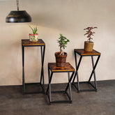 Gloria Iron and Wood Table - Fabuliv