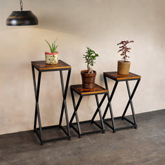 Gloria Iron and Wood Table - Fabuliv