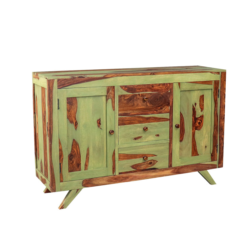 Pansy Solid Wood Cabinet in 2 Tone Finish