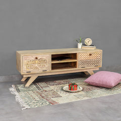 Dravidian Solid Wood TV Unit - Fabuliv