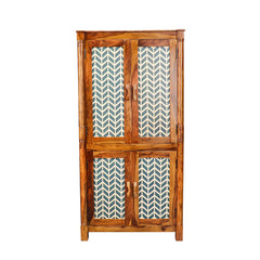 Raison Hand Painted 2 Door Wardrobe - Fabuliv