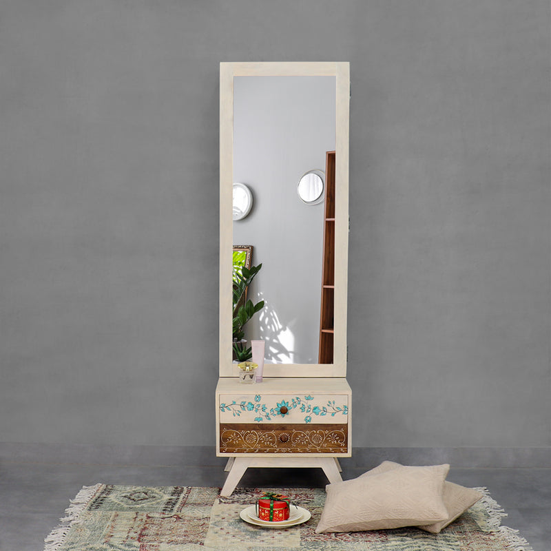 Athens Hand painted Solid Wood Dressing Table - Fabuliv