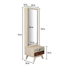 Athens Hand painted Solid Wood Dressing Table - Fabuliv