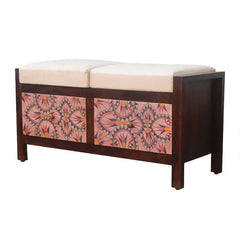 Solid Wood Drawer Bench