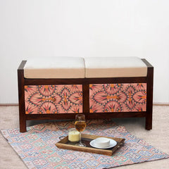 Andros Solid Wood 2 Drawer Bench