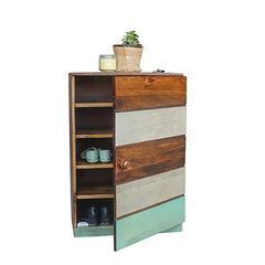 Olive Solid Wood Cabinet with Door - Fabuliv