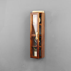 Conch right-opening vertical wall shelf