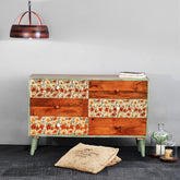 Alabaster White Hand Painted Cabinet