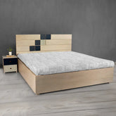 Drippy Blue Double Bed with Box Storage