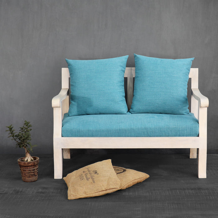 Breezy Blue Two Seater Sofa - Fabuliv