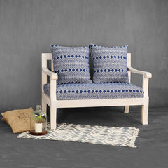 Moroccan Blue Two Seater Sofa - Fabuliv