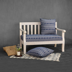 Moroccan Blue Two Seater Sofa - Fabuliv