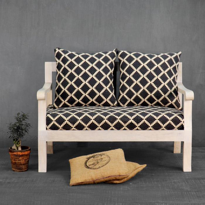 Moroccan coal Two seater Sofa - Fabuliv