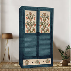 Dorris 2 Door Wardrobe with Wheel Castor - Fabuliv