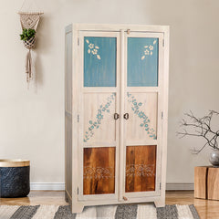 Athens Solid Wood 2 Door Wardrobe - Fabuliv