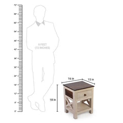 Wood Bedside Table
