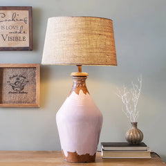 Aramis Half Glossy Strawberry Pink Table Lamp