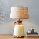 Aramis Half Glossy Vintage Yellow Table Lamp