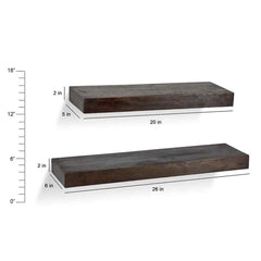 Wooden shelves