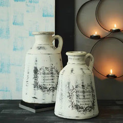 Kenyon Vintage Style Jugs White Distress