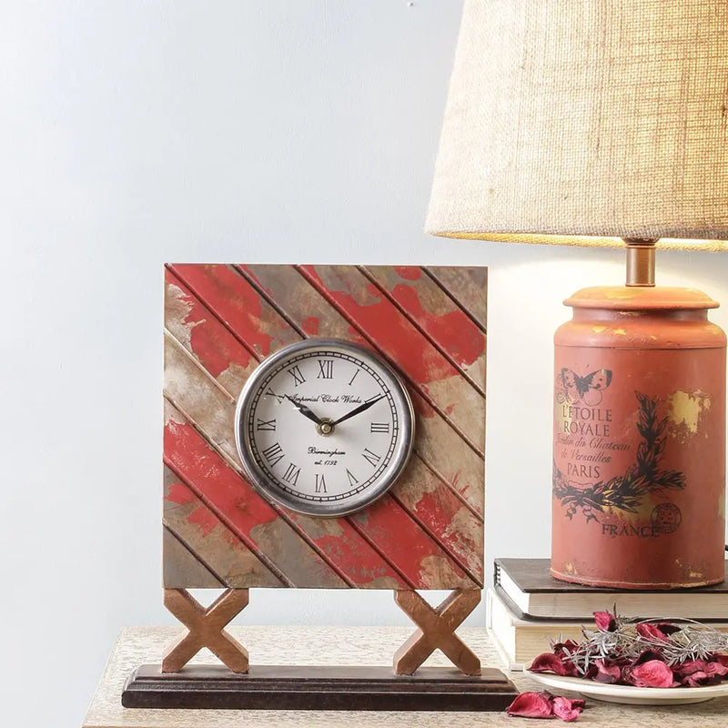 Hillwood Teal 10 Square Table Clock