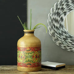Buy Floral Hand painted Teracotta Vase online