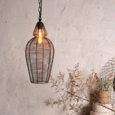 Rust finish Wire Pendant Lamp