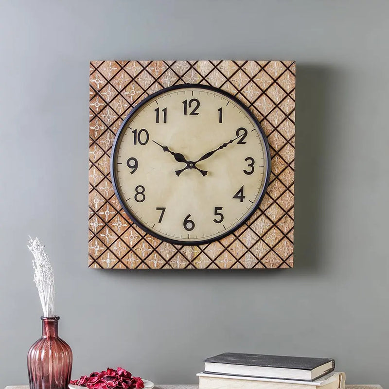 Madras Vintage 15 Square Wall Clock