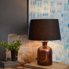 French Vintage Abel Red Table Lamp - Black