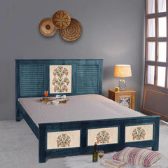 Dorris Hand Painted Solid Wood Bed