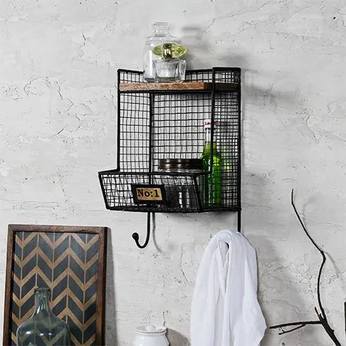 Industrial Vintage Black Bath Shelf online