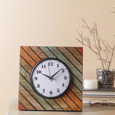 Elmira Wood 9 Square Table Clock