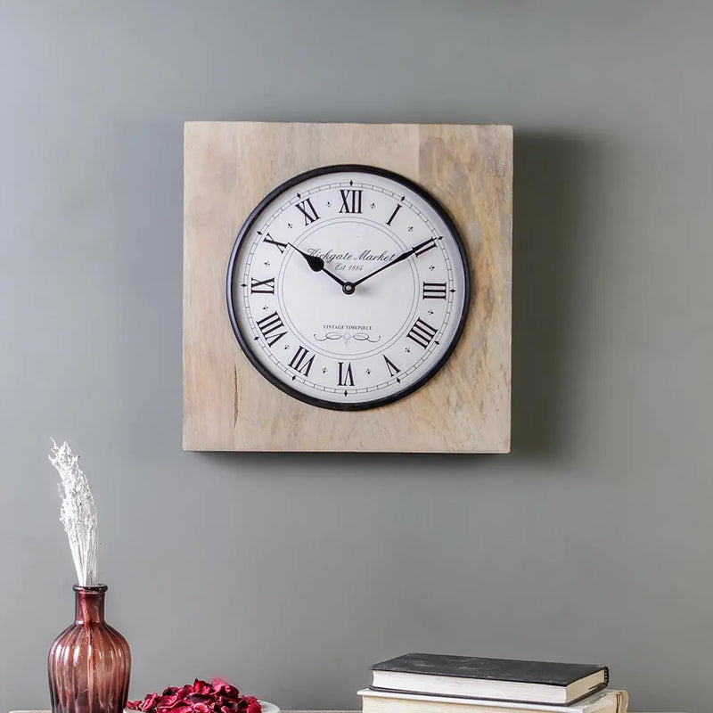 Buy Madras Ivory 13" Square Wall Clock online