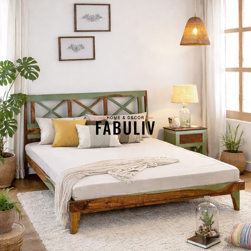 Mavis Solid Sheesham Wood Bed