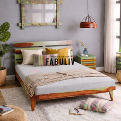 ALBIN Solid Sheesham Wood Bed