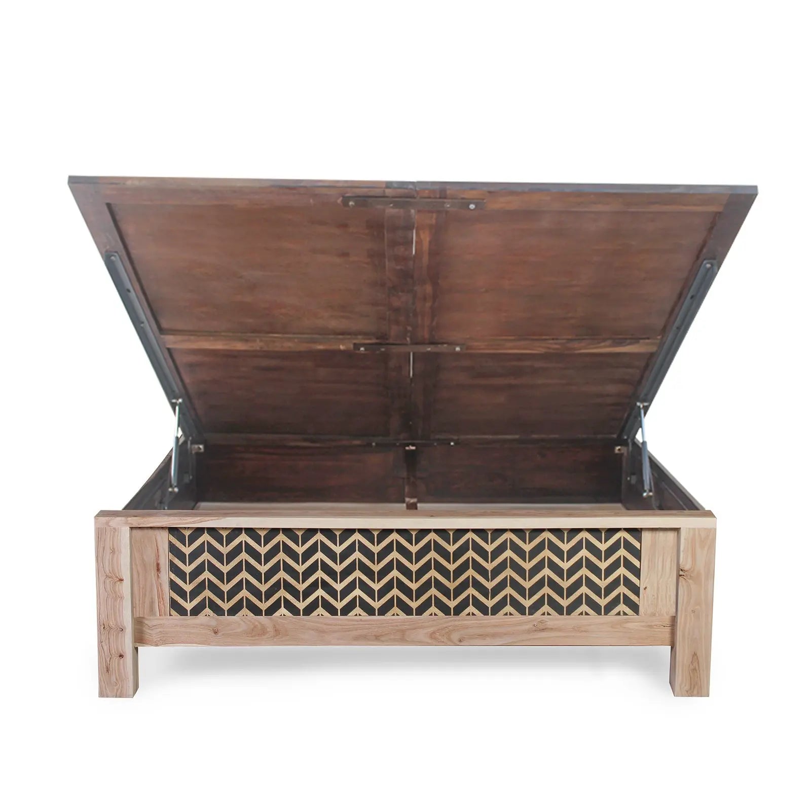 Margot Hand Painted Solid Wood Bed with Storage
