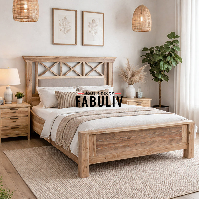 Margot Solid Sheesham Wood Bed with Storage