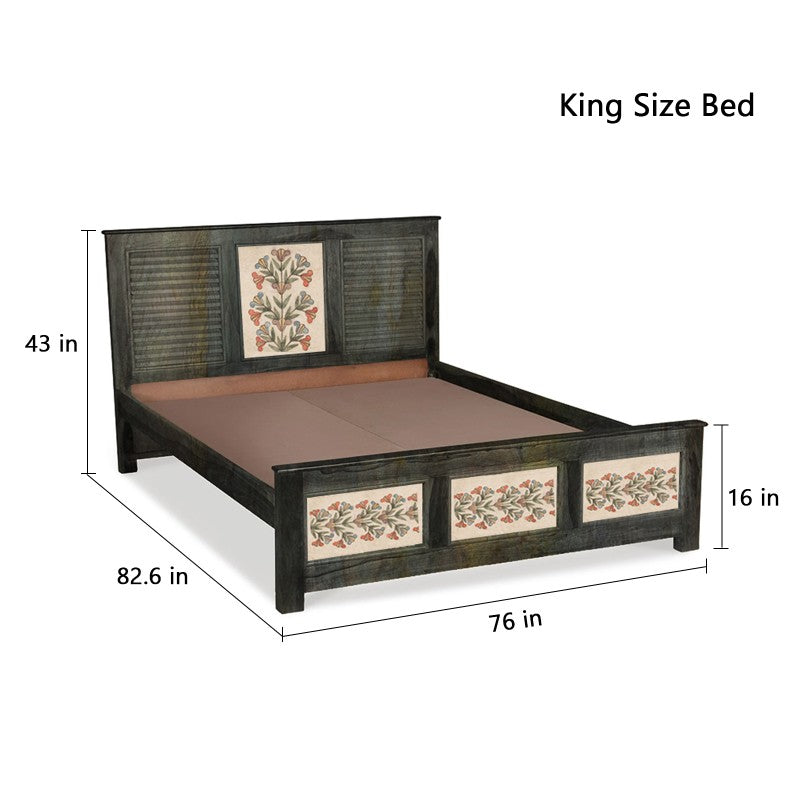 Cynthia Hand Painted Solid Wood Bed